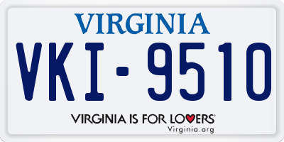 VA license plate VKI9510