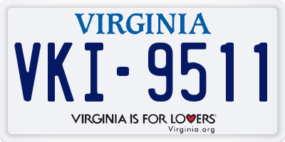 VA license plate VKI9511