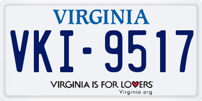 VA license plate VKI9517