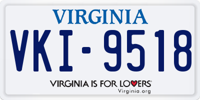VA license plate VKI9518