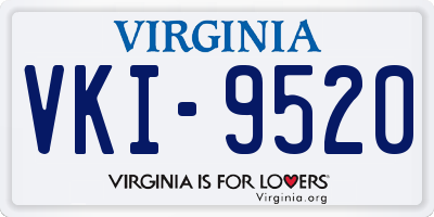VA license plate VKI9520
