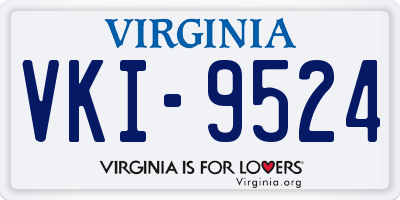 VA license plate VKI9524