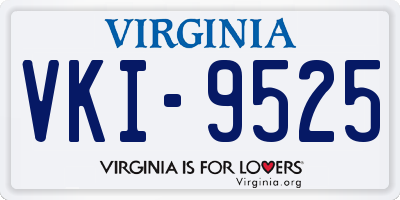 VA license plate VKI9525