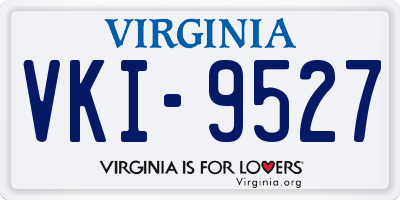 VA license plate VKI9527