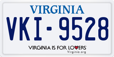 VA license plate VKI9528