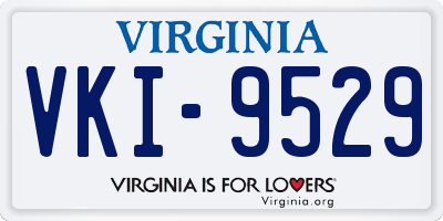 VA license plate VKI9529