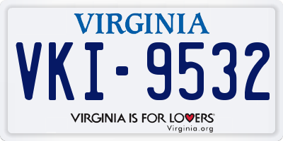 VA license plate VKI9532