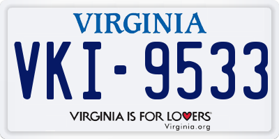 VA license plate VKI9533