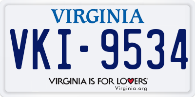VA license plate VKI9534