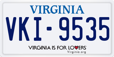 VA license plate VKI9535