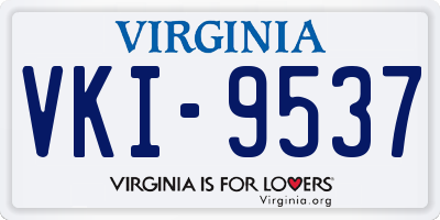 VA license plate VKI9537