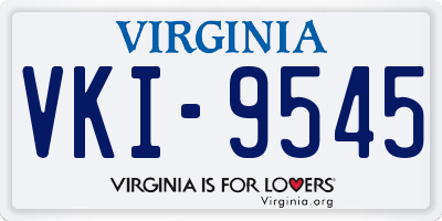 VA license plate VKI9545