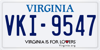 VA license plate VKI9547