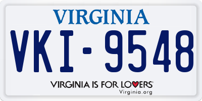 VA license plate VKI9548