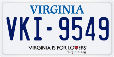 VA license plate VKI9549