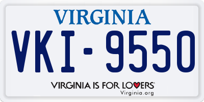 VA license plate VKI9550