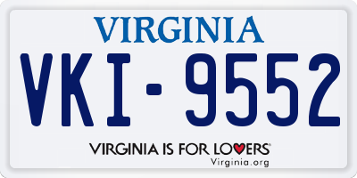 VA license plate VKI9552