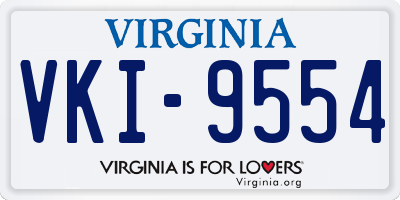 VA license plate VKI9554