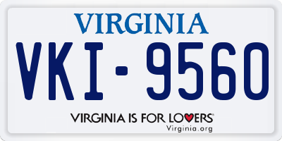VA license plate VKI9560