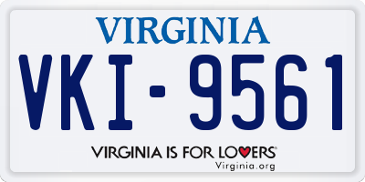 VA license plate VKI9561