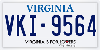 VA license plate VKI9564