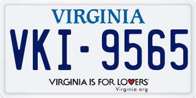 VA license plate VKI9565