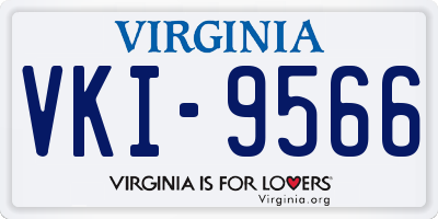 VA license plate VKI9566