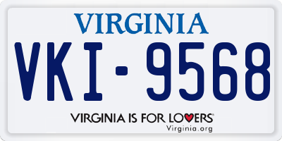 VA license plate VKI9568