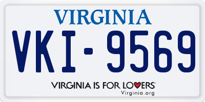 VA license plate VKI9569