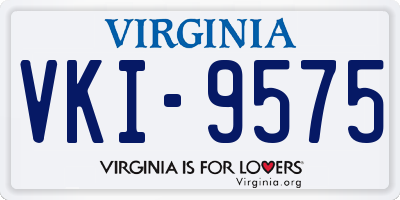 VA license plate VKI9575
