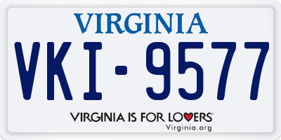 VA license plate VKI9577