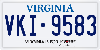 VA license plate VKI9583