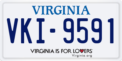 VA license plate VKI9591