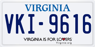 VA license plate VKI9616