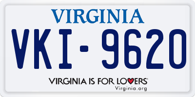 VA license plate VKI9620