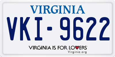 VA license plate VKI9622