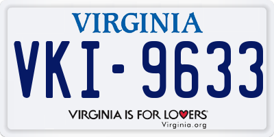 VA license plate VKI9633