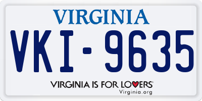 VA license plate VKI9635