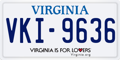 VA license plate VKI9636