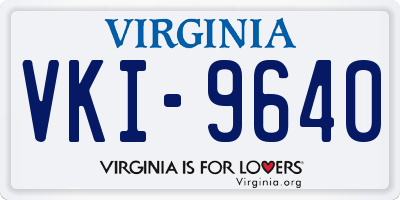 VA license plate VKI9640