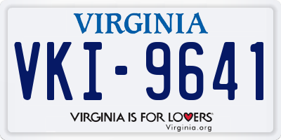 VA license plate VKI9641
