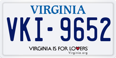 VA license plate VKI9652