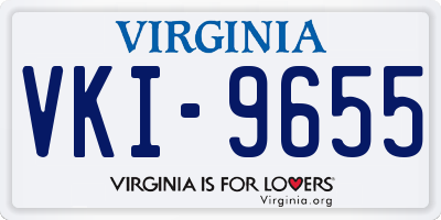 VA license plate VKI9655