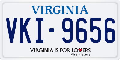 VA license plate VKI9656