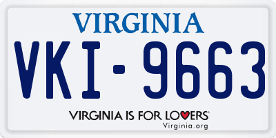 VA license plate VKI9663