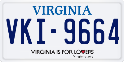 VA license plate VKI9664