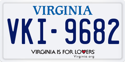 VA license plate VKI9682