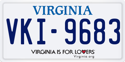 VA license plate VKI9683