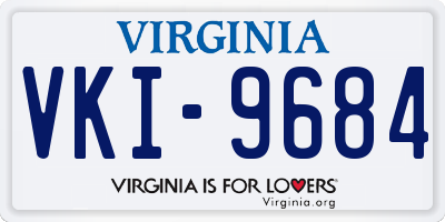 VA license plate VKI9684