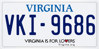VA license plate VKI9686